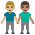 men holding hands, medium-light skin tone, medium skin tone